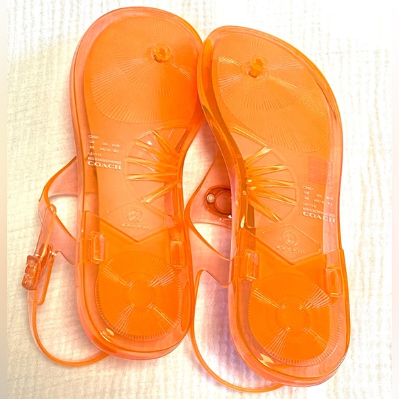 Coach Natalee Jelly Sandals Orange - Picture 5 of 6